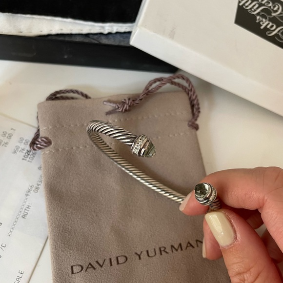 David Yurman Cable Classics Princess Bracelet with Prasiolite and Diamonds - Picture 4 of 6